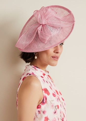 Phase Eight Bow Detail Oval Fascinator Hats Pink Canada | JPXHKI-528